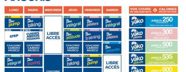 planning salle de sport l'Orange bleue Ancenis