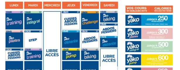 planning salle de sport l'Orange bleue Bressuire