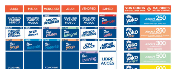 planning salle de sport l'orange bleue saint cyr sur mer