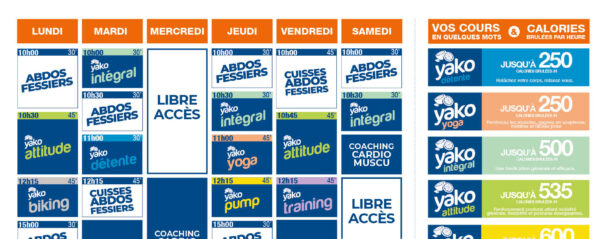 planning salle de sport l'Orange bleue Argentan