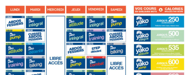 planning salle de sport l'orange bleue pollestres