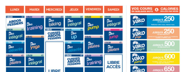 planning salle de sport l'Orange bleue Eaubonne