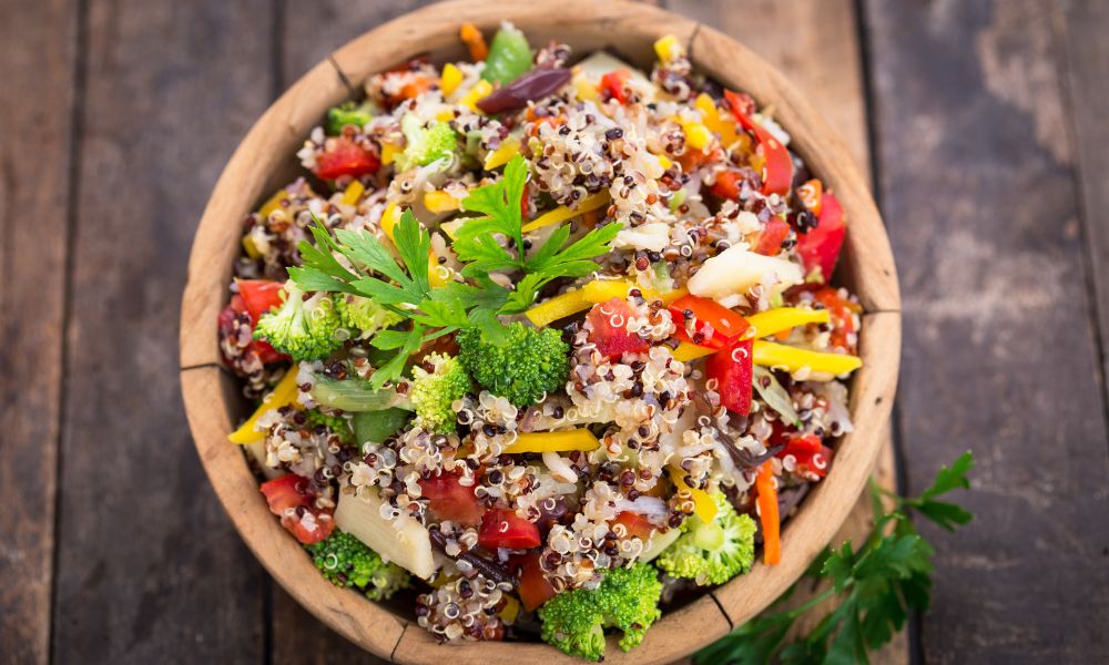 salade de quinoa glucides complexes lorange bleue